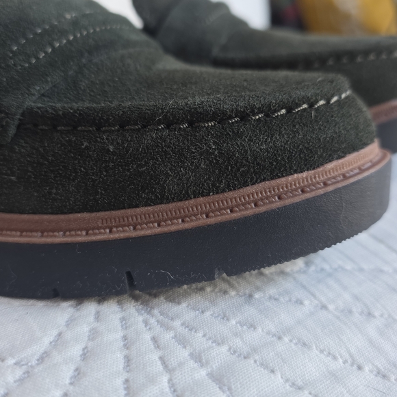NWT Clarks Westlynn Bay Forest Green Suede Loafers Size 6 - Picture 7 of 10